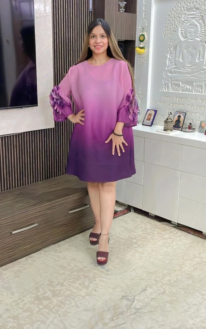 Florence  pleated ombré dress - Image 2