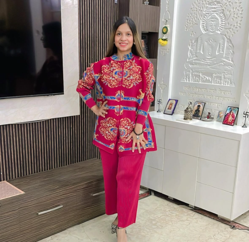 Mosaic pleated coord