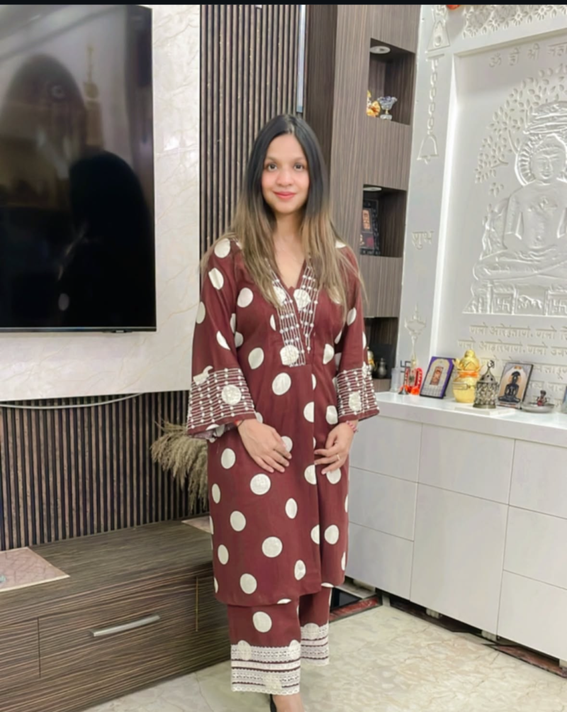 Polka dot tunic set