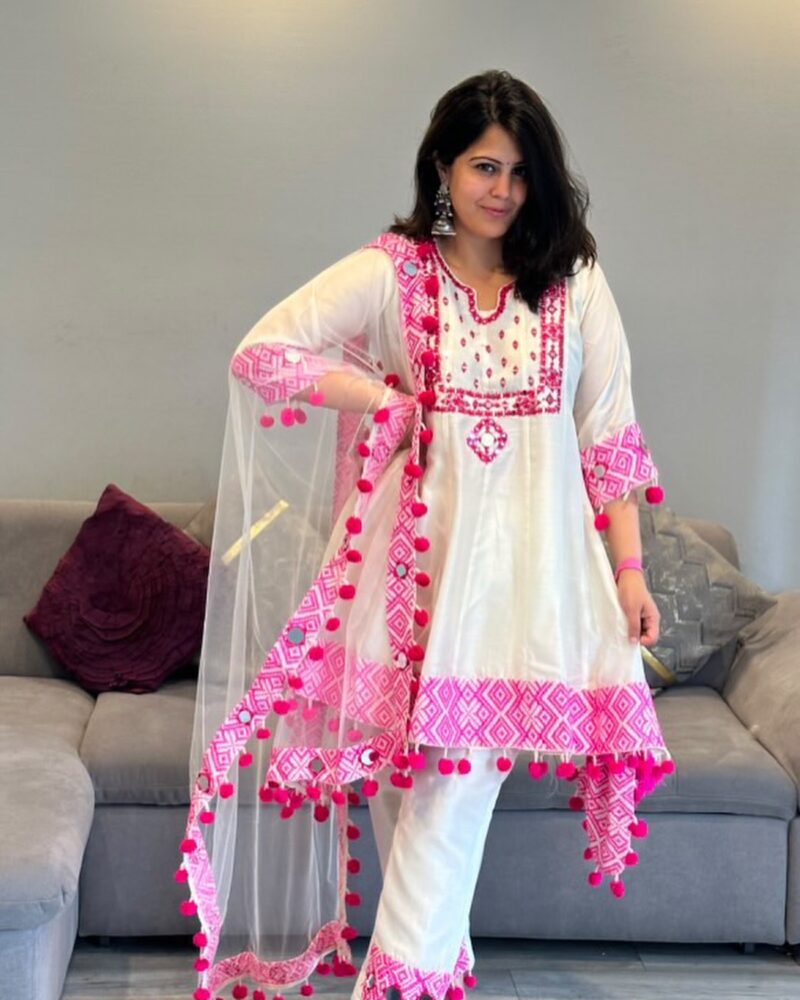 Pom Pom Anarkali Suit