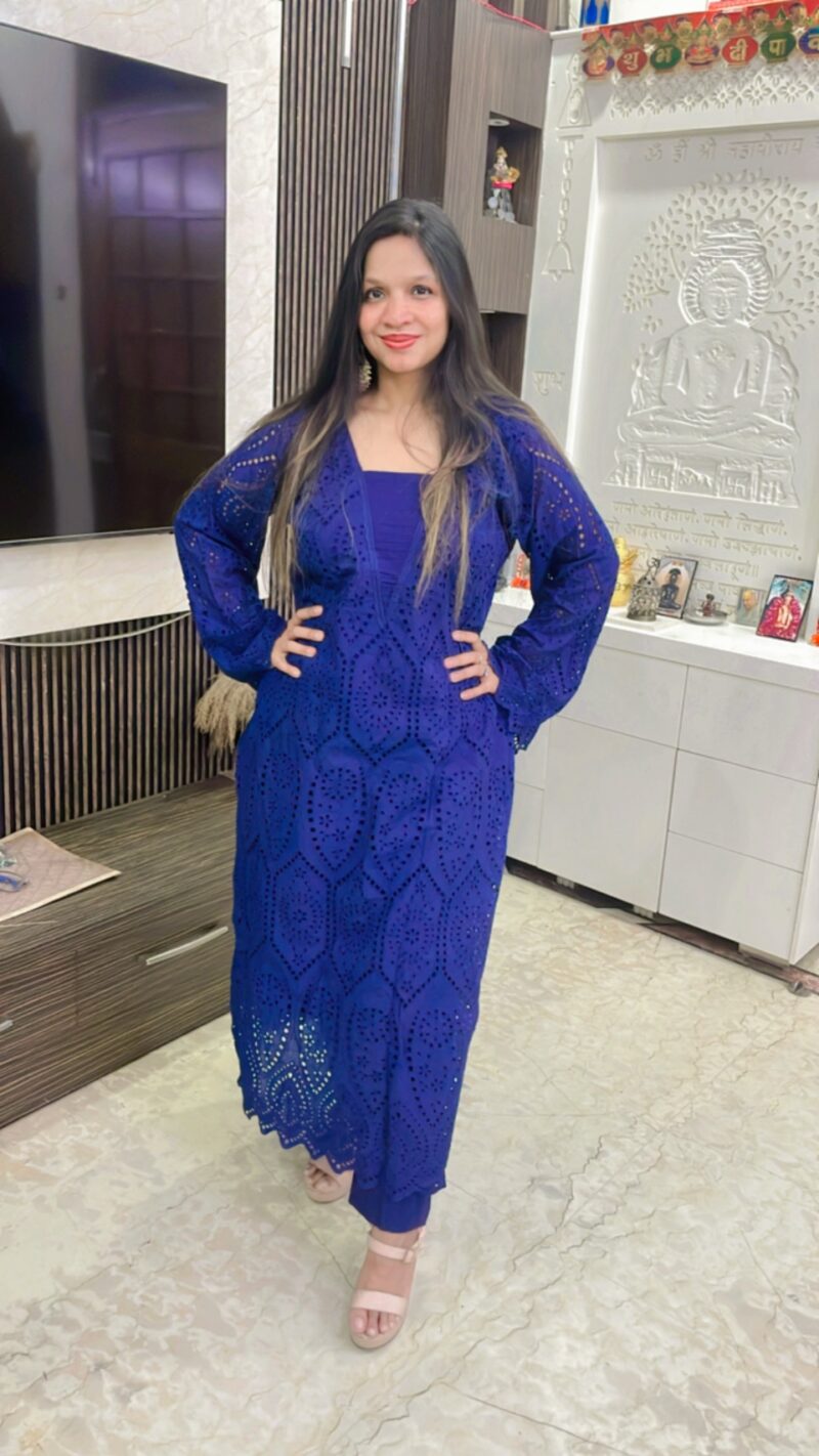 Cotton shiffli tunic set - Image 3
