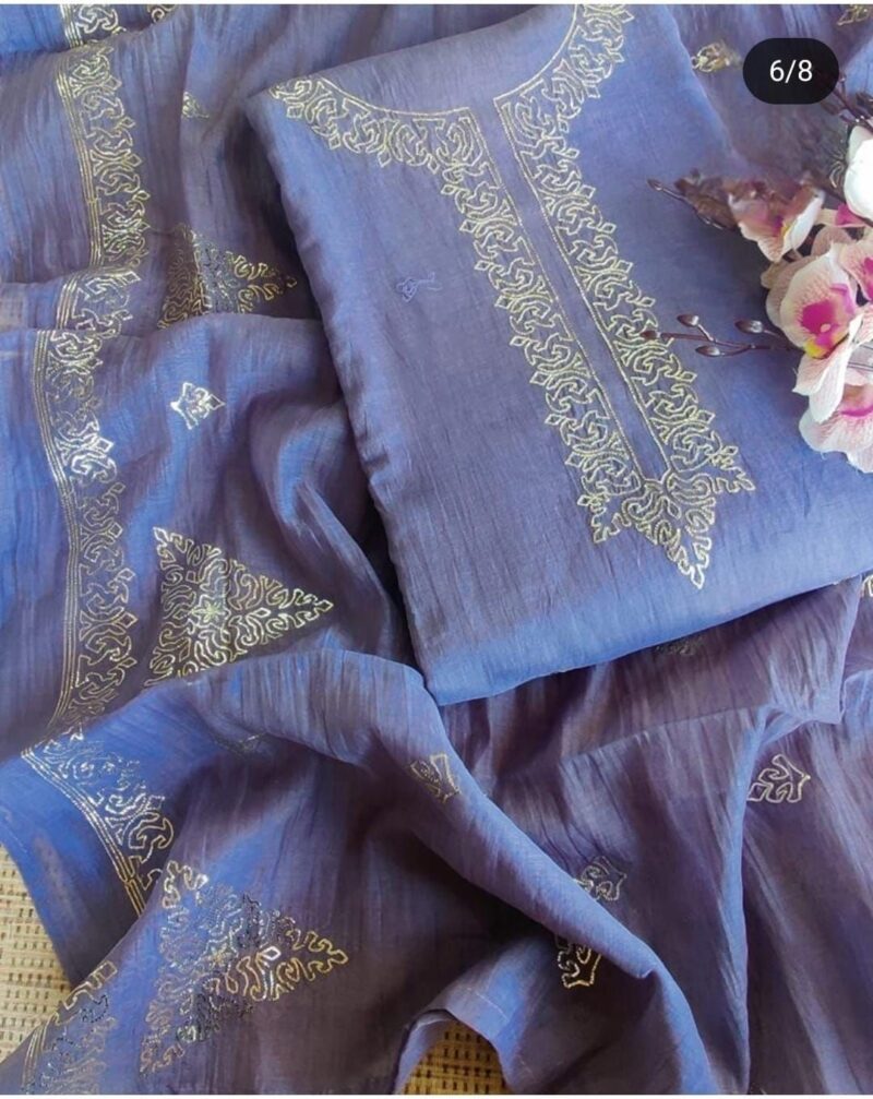 Mul chanderi unstitch suit - Image 4