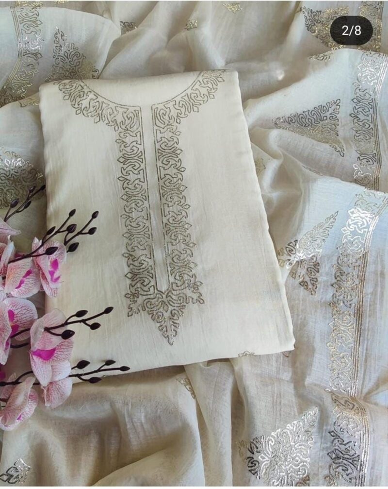 Mul chanderi unstitch suit - Image 3