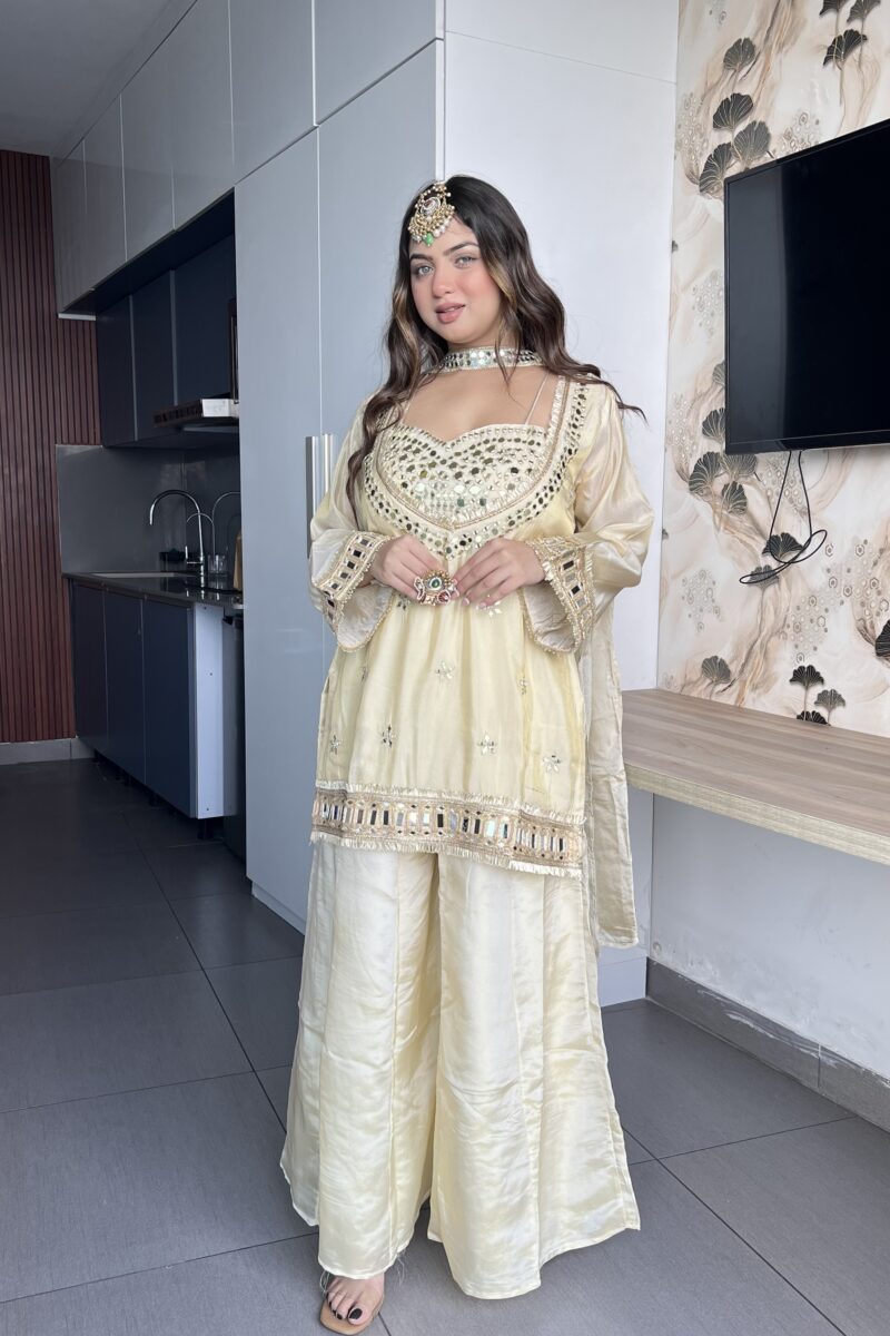 Ivory Glow Sharara Set