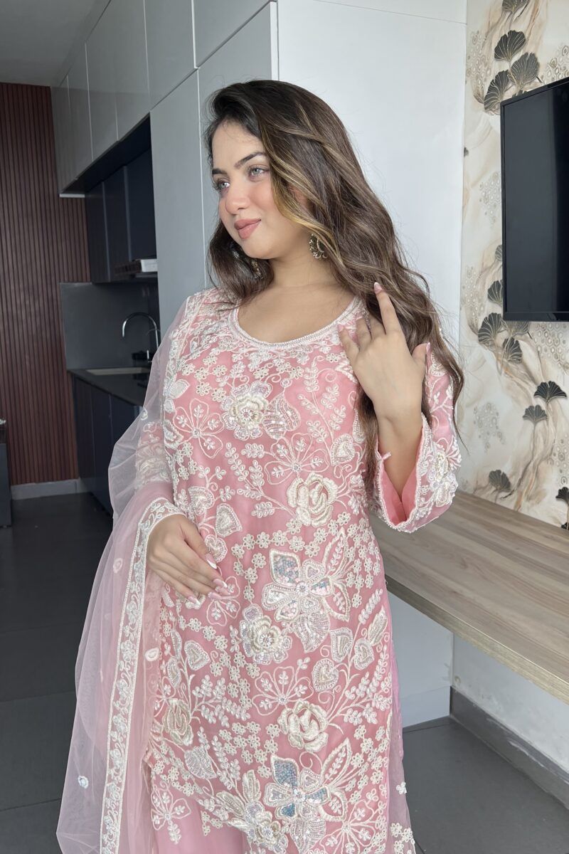 Blush Bloom Sharara Set