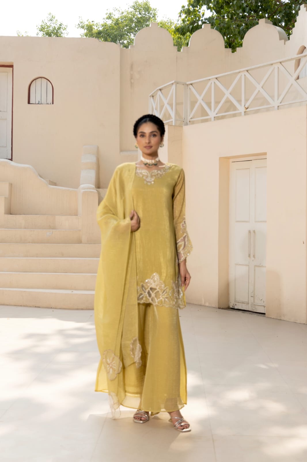 Noor Shimmer Tissue Suit Set - Image 3