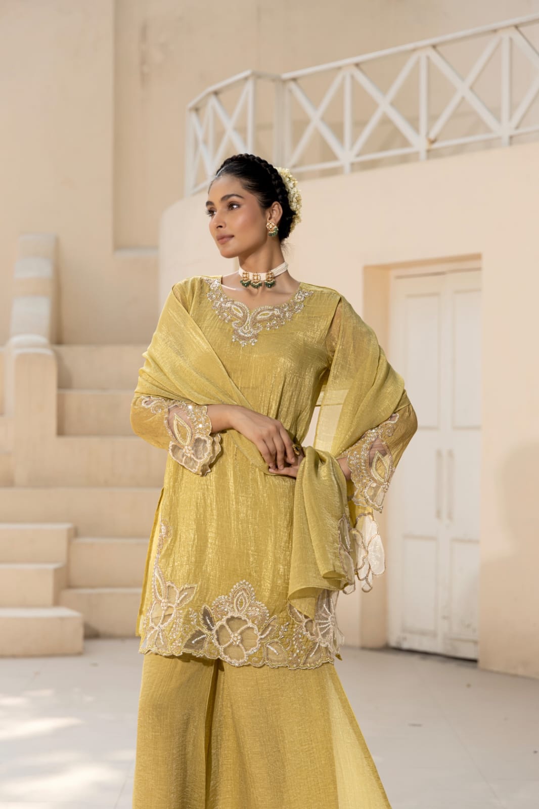 Noor Shimmer Tissue Suit Set - Image 2